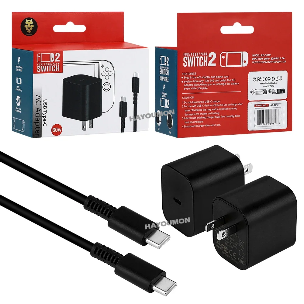Gaming Accessories Uk - Adattatore AC Type-C da 60W per