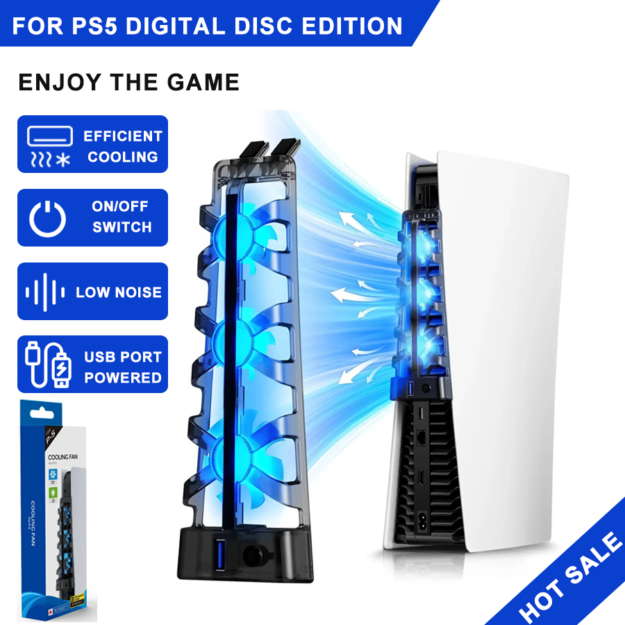 Gaming Accessories Ps5 - Ventola di Raffreddamento con Luce LED