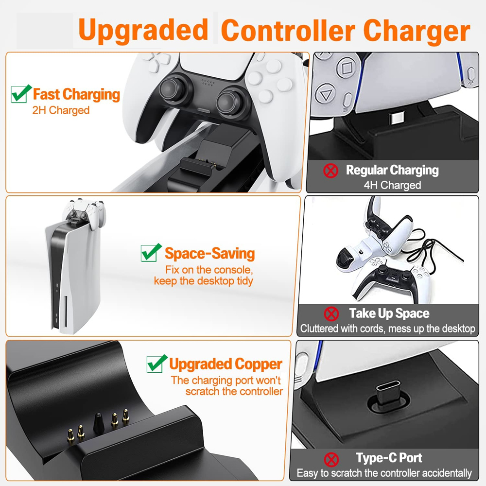 Per PS5 Controller Charger Gam - Gaming Accessories Ps5 recensione e prezzo